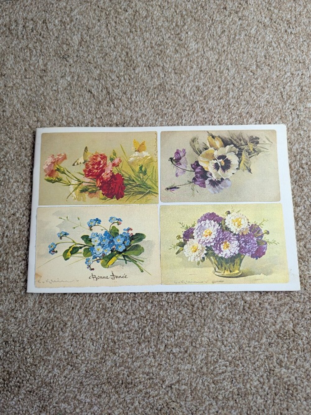Vintage Floral Art Print Decor Book Good for Framing 11.75x7.5 Paper Ephemera